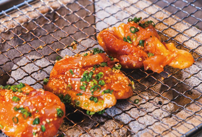 囲炉裏で炙る串